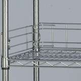Side Ledge for Wire Shelving, 24in L x 4in H, Chrome redirect to product page